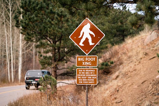 Bigfoot sign road side